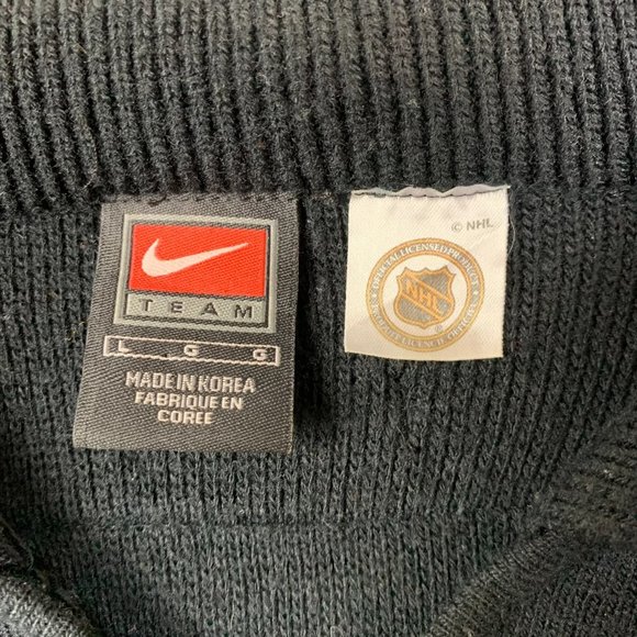 Vintage Nike NHL Men Sweater Large Black Collared Long Sleeve Team Canada Hockey - Picture 2 of 9